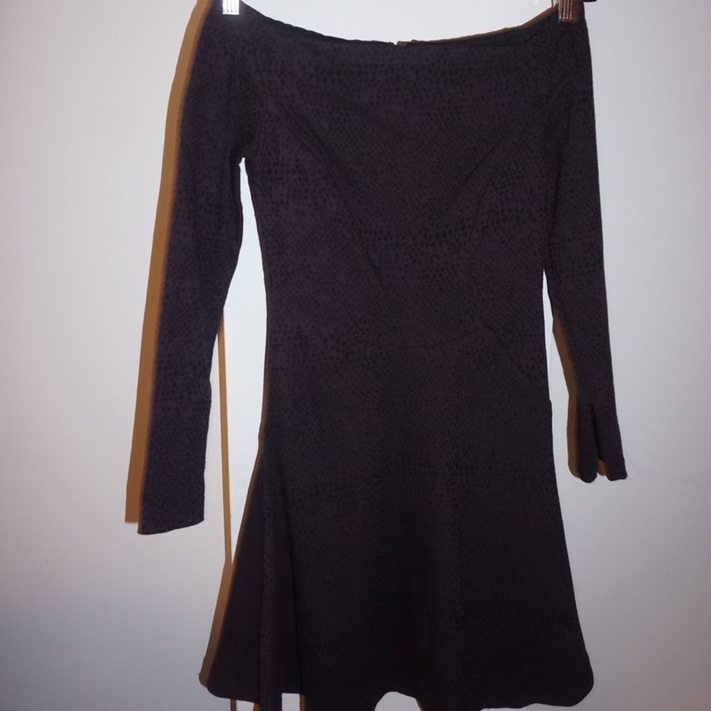 Reiss Purple Off the Shoulder Dress